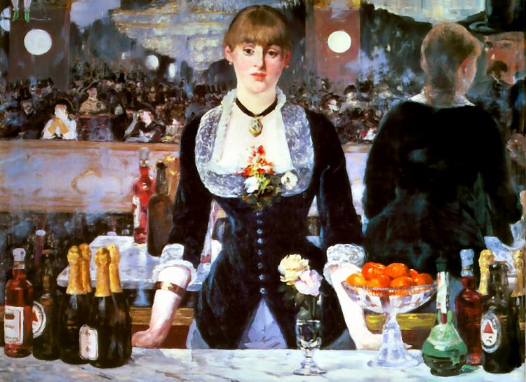 Un bar aux Folies-Bergère. Oil on canvas, 96 × 130 cm (37½ × 51 inches).